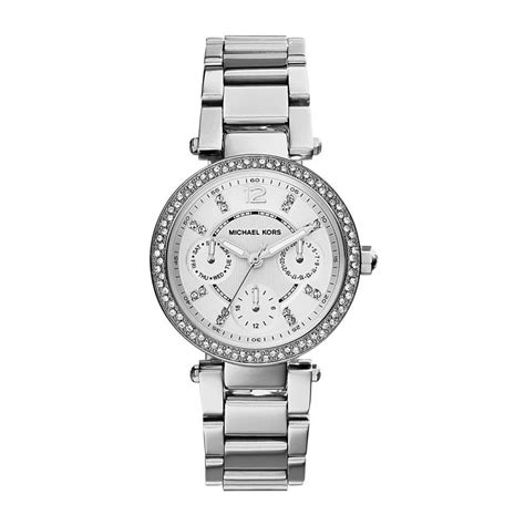 michael kors mini parker silver watch with travel case|Mini Camille Pavé Silver.